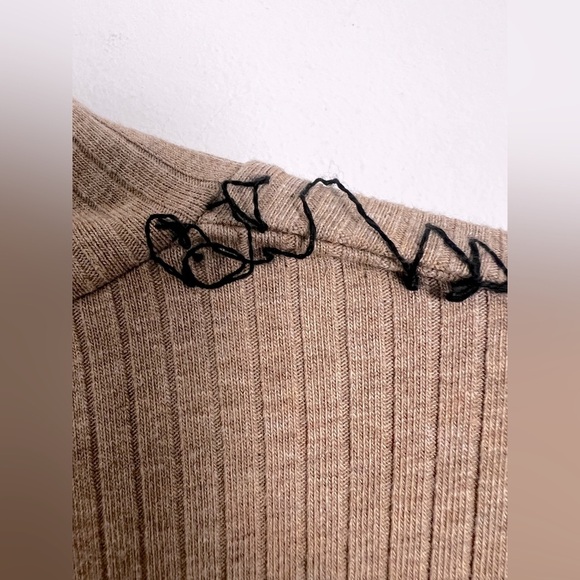 NEW J. Crew Women's XL Caramel Cotton Premium Rib Whipstitch Mock Turtleneck - Picture 12 of 12